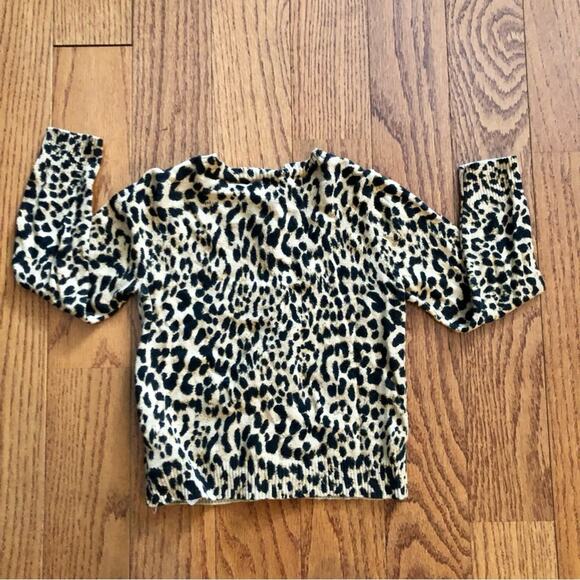 Baby Gap Leopard Print Tan Black Cardigan Toddler Girl’s Size 4 - Picture 5 of 7